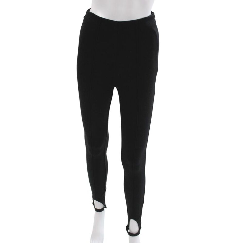 Anine Bing Womens Ankle Leggings Black Zip Rayon Blend Size 32